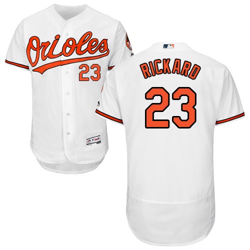 Orioles #23 Joey Rickard White Flexbase Authentic Collection Stitched MLB Jersey